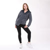 Stone Washed Poncho Cut Cotton Women Zip Hoodie