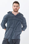 Anthracite Stone Washed PlainCotton Hoodie