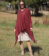 Fringe Long Hoodie KnittedCardigan