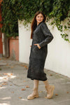 Hooded Knitted Long Women Cardigan