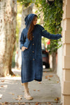 Hooded Knitted Long Women Cardigan