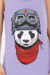 Lilac Panda Pilot Animal Printed Cotton Women Vest
