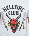 Stranger Things Hell Fire Club Print Cotton T-Shirt