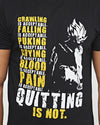 BlackQuitting is Not Crew Neck T-Shirt