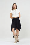 Anthracite Lace AsymmetricalPonderSkirt