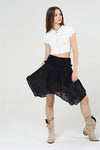 Anthracite Lace AsymmetricalPonderSkirt