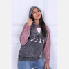 Anthracite Pink Stone Washed Nightmare Printed Cotton Women 