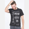 Black T.M McCARTY 1955 Guitar Patent Printed Cotton T-Shirt 