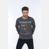 Grey Guitar House Printed Cotton Sweatshirt - S-Ponder Shop