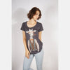 Grey Smoking Giraffe Funny Animal Printed Cotton Women T-shirt - S-Ponder Shop