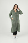 Hooded Knitted Long Women Cardigan