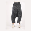 Black Oversize Bohemian Woman Pants with Pocket Details