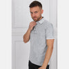 Light Grey Stone Washed Cotton Men's Polo T-Shirt - S-Ponder Shop