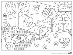 Petit Collage Save the Bees Coloring Sheet
