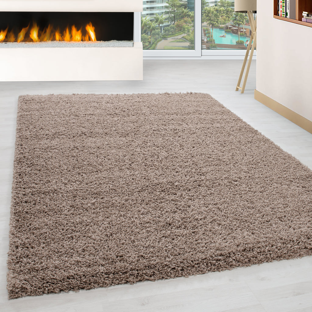 Beige Hoogpolig Vloerkleed - Omid Essential Omid Carpets