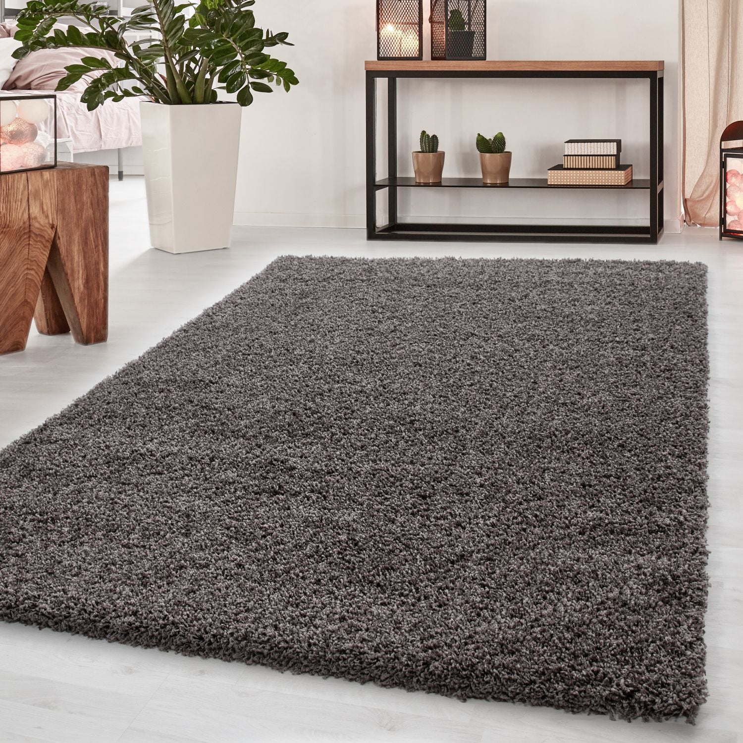 tent Geliefde Ieder Taupe Tapijt Hoogpolig Vloerkleed - Omid Thick Shaggy | Omid Carpets