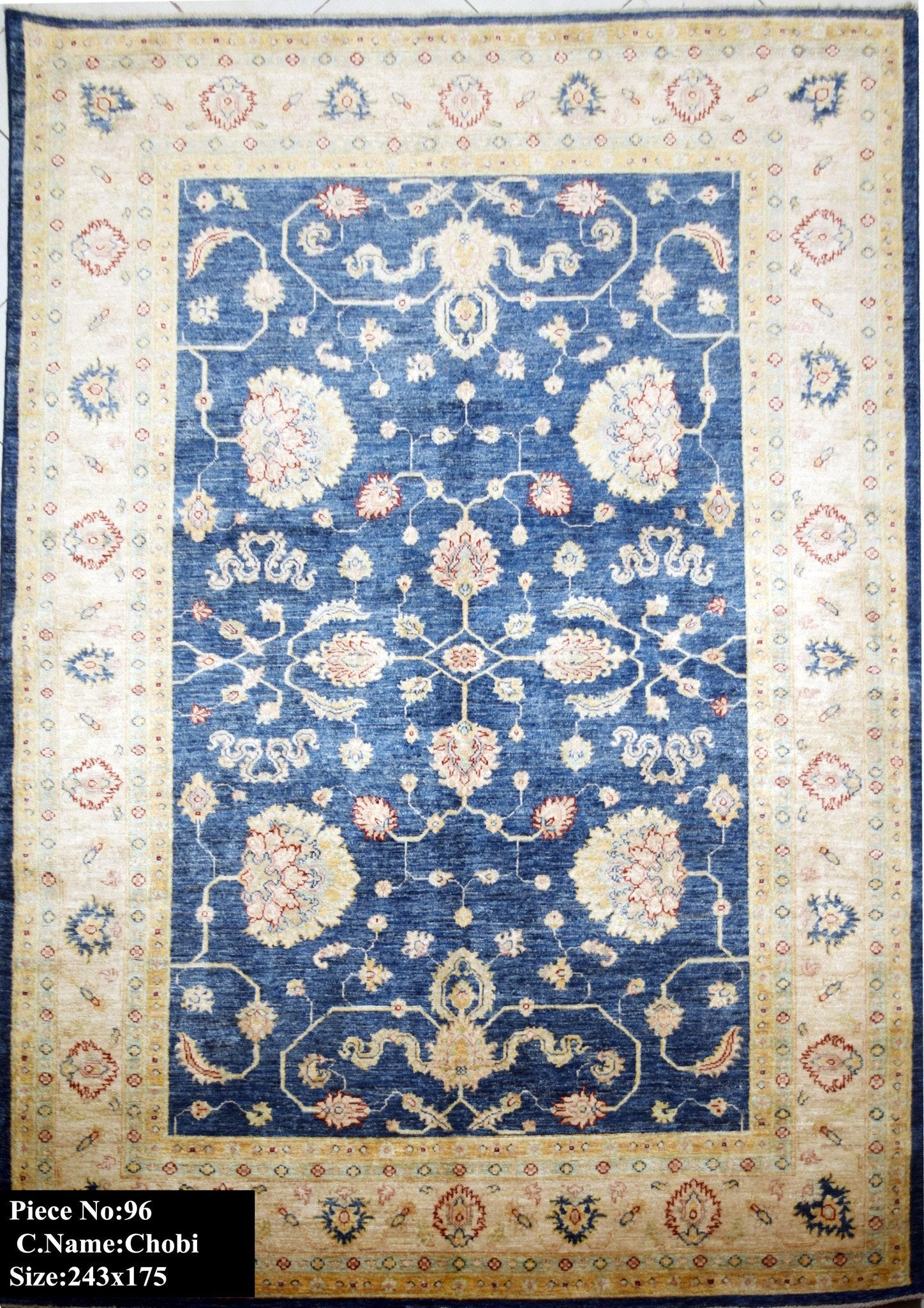 Hopelijk Mooie jurk Afwezigheid Fluweelblauwe Ziegler Tapijt 243x175 | Omid Carpets