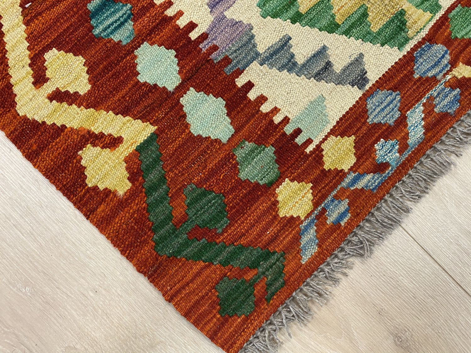 Opvoeding Keuze adopteren Kleurrijk Tapijt Laagpolig Handgeweven Wollen Vloerkleed - Omid Afghan  Kelim Loper 300x80cm | Omid Carpets