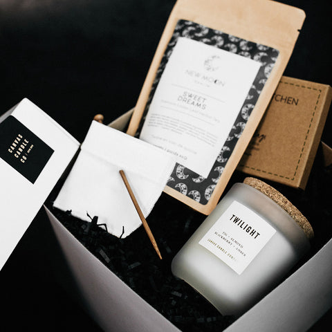 Candle and tea gift set