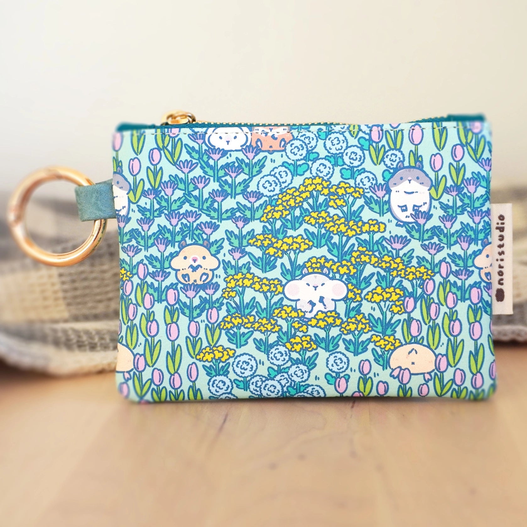 Hamster Meadow Zipper Coin Purse