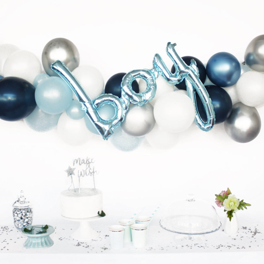 Balloon Garland Kit Diy Blue Birthday Baby Shower Arch Oh Shiny