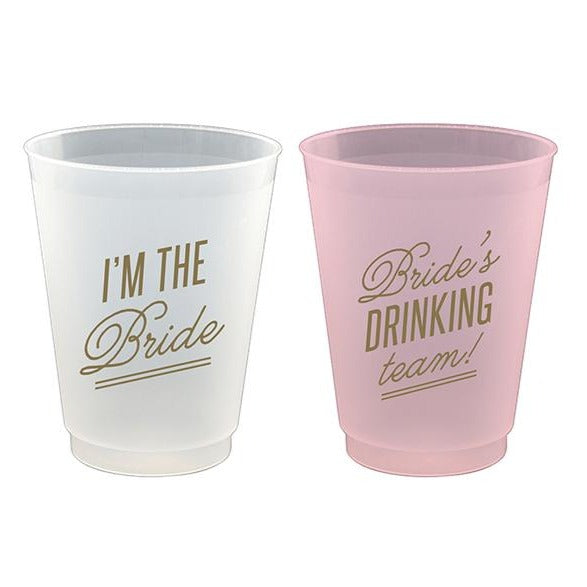 Bride S Drinking Team Cups Oh Shiny Balloons Party Pasadena