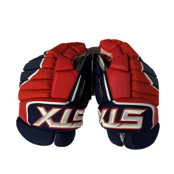 red white blue hockey gloves