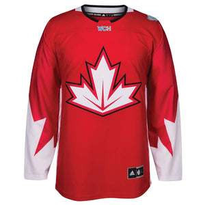 NORTH AMERICA WHITE WORLD CUP OF HOCKEY TEAM ISSUED ADIDAS JERSEY