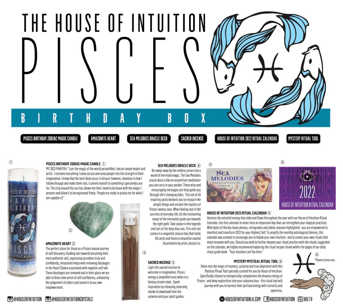 2022 Pisces Birthday Box Birthday Boxes House of Intuition 