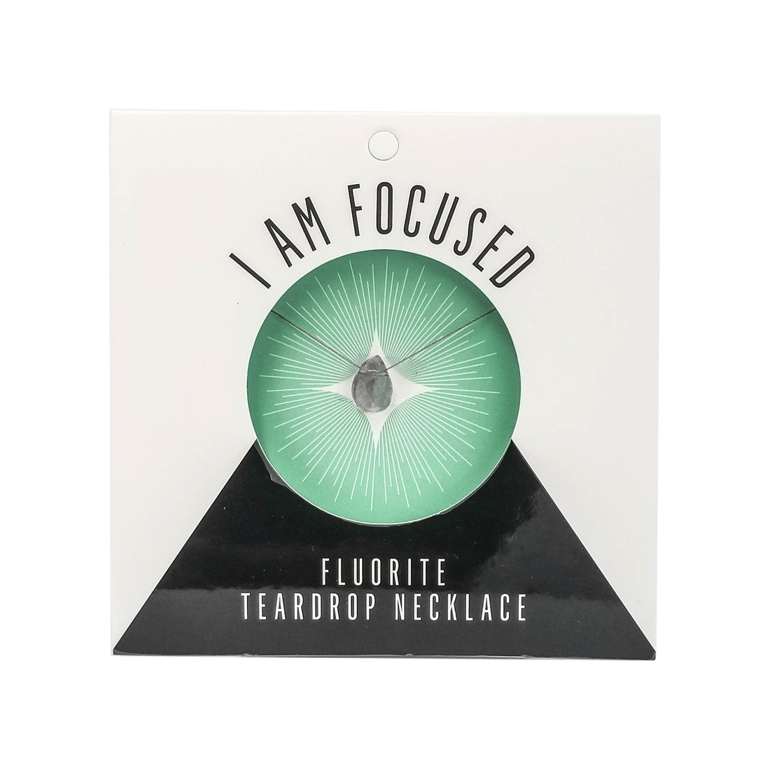 Fluorite Teardrop Necklace (I AM FOCUSED) Teardrop Necklace House of Intuition 