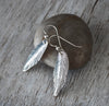 Silver Feather Earrings - Handcrafted - Prairie Coast Art