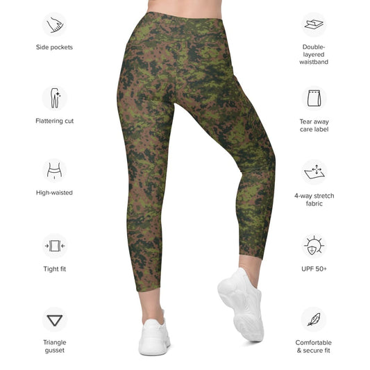 CAMO HQ - Finnish M05 Lumikuvio Snow CAMO Women's Leggings with pockets