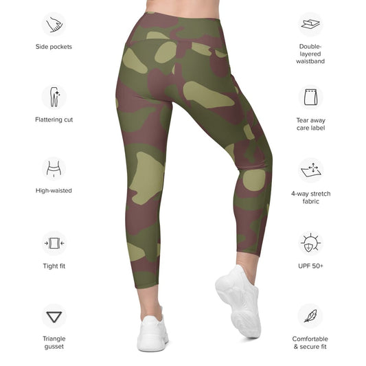 CAMO HQ - Finnish M05 Lumikuvio Snow CAMO Women's Leggings with pockets