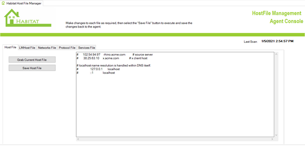 Host File for Habitat