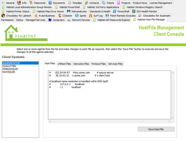 Host File Manager for Habitat