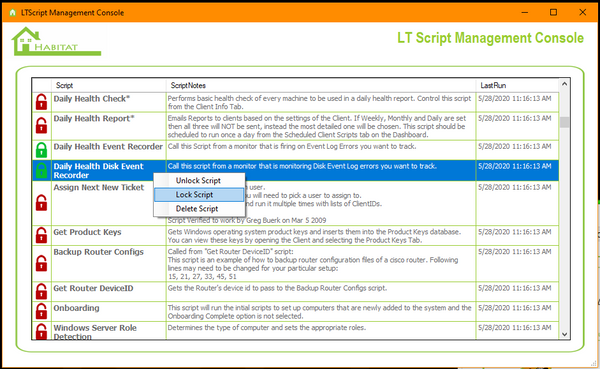 LT Script Management tool