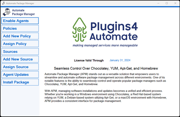 Automate Package Manager console