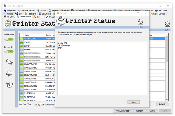 change printer status to online