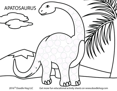 Free Download Dinosaurs Dot Worksheets Doodle Hog