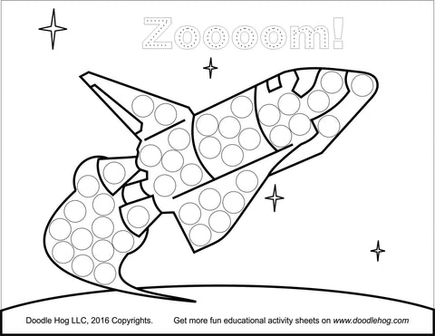 Free Download Space Rocket Mission Dot Worksheets Doodle Hog