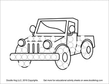 Free Download | Cars, Trains and Trucks Dot Worksheets – Doodle Hog