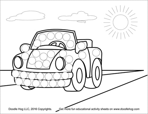 Free Download | Cars, Trains and Trucks Dot Worksheets – Doodle Hog