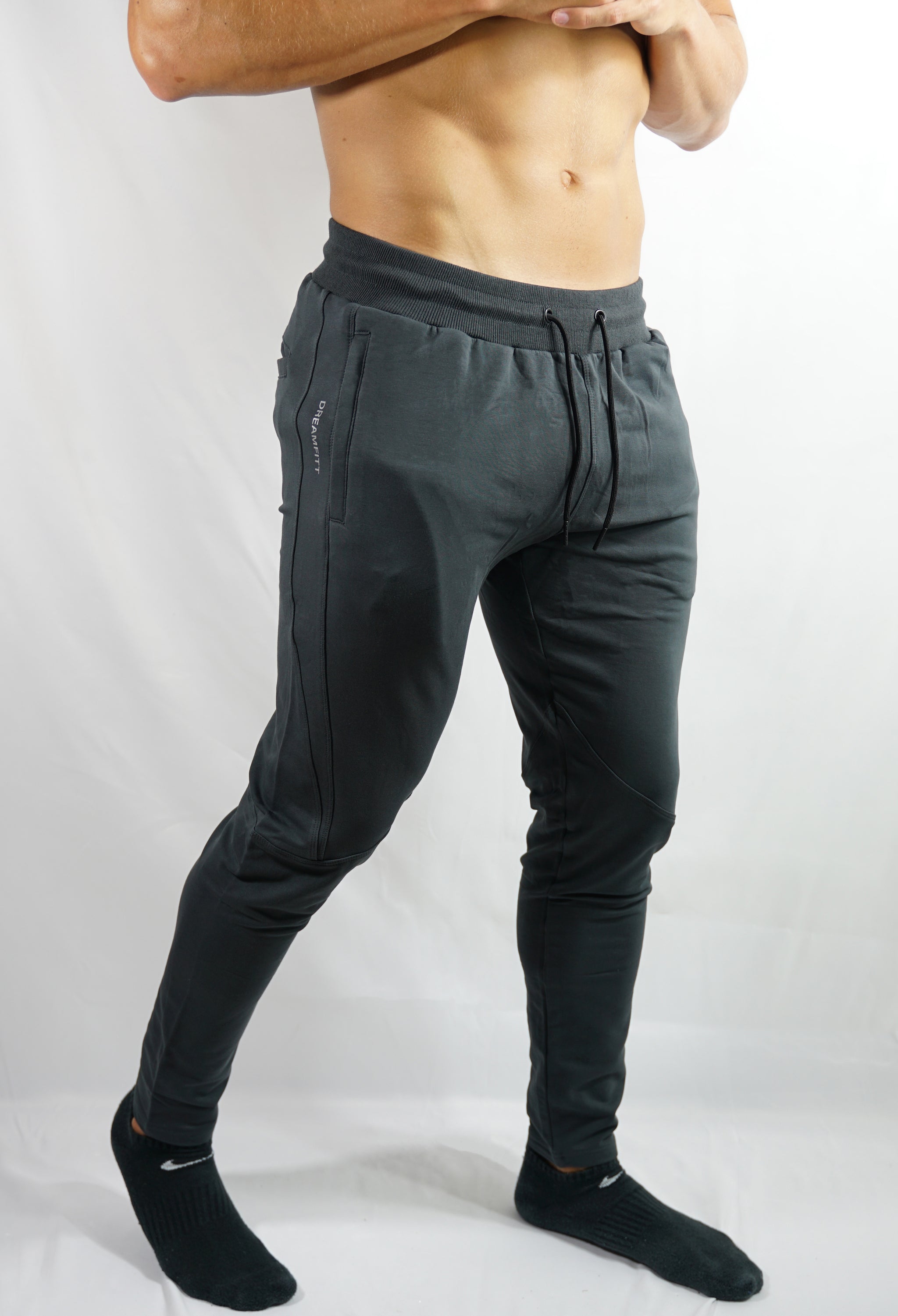 Premium Aesthetic Joggers - Stone Blue - DREAMFITT