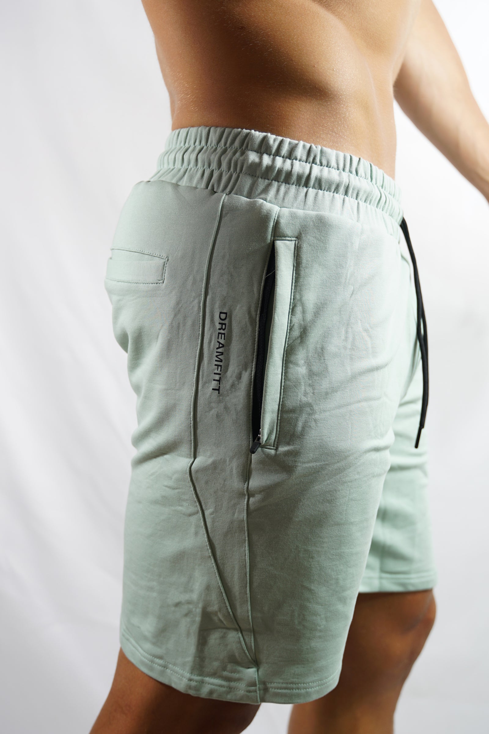 Premium Aesthetic Shorts - Heathered Grey - DREAMFITT