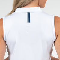 The Solid Sleeveless Zip | Solid - White