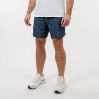 Grit Gym Short | The Haste Heather - Vintage Blue/Anchor Navy