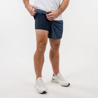 Grit Gym Short | The Haste Heather - Vintage Blue/Anchor Navy