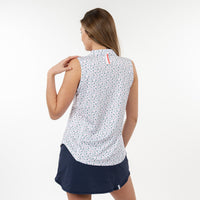 The Cactus Floral Sleeveless Zip | The Cactus Floral - White