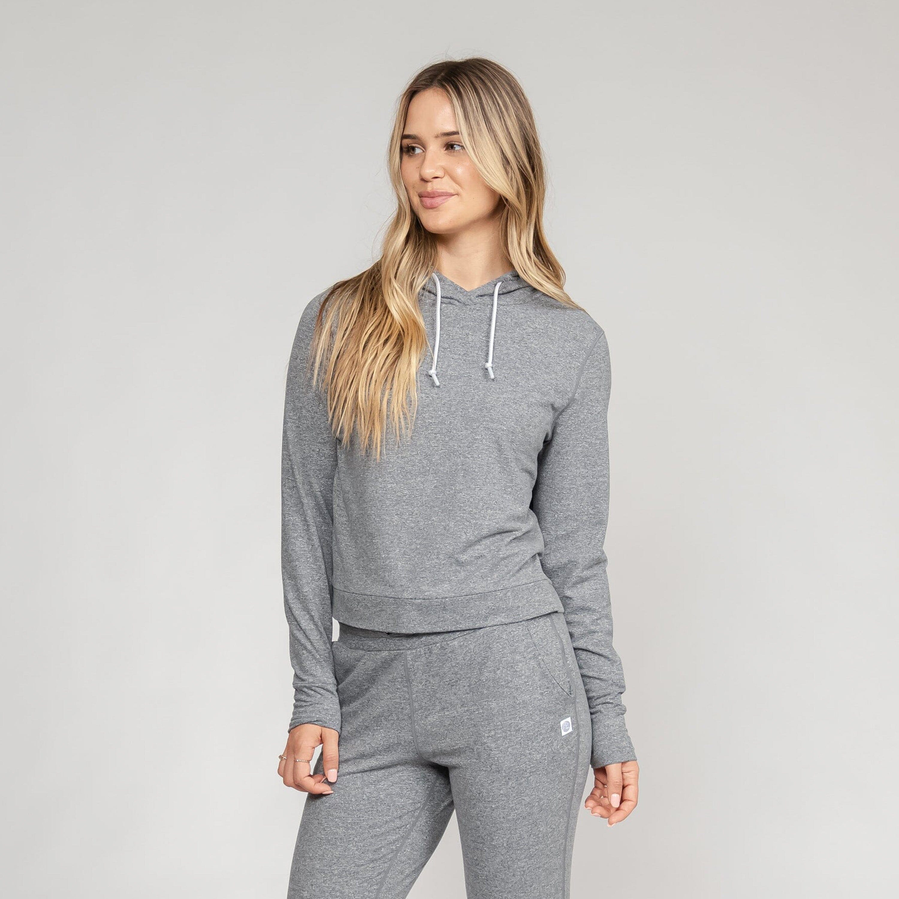 Tempo Performance Hoodie | Heather - Ember Grey/Stratus Grey | Rhoback