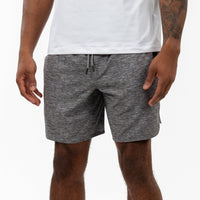 Grit Gym Short | The Haste Heather - Thunder Grey/Charcoal Grey